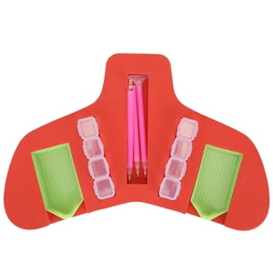 Kit De 8 Herramientas Para Pintar Con Diamantes, Bandeja Con Forma De Aleta De Cola, Caja De Almacenamiento, Bolígrafo, Suministros De Bricolaje Para Niños Y Adultos