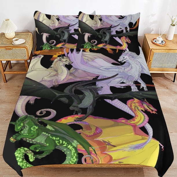 Wings Of Fire WOF Comforter Set 3 Pieces Quilt Cover Set Soft Bedding Sets for All Seasons
