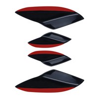 Ioensy - Juego De 4 Botes Universales Para Alerón De Coche, Calcomanías Suaves, Tira Anticolisión Para Coche, Color Negro