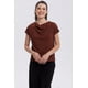 thumbnail image 1 of Polera Mujer Con Textura Café Oscuro, 1 of 4