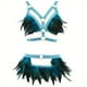 thumbnail image 1 of Sultry Feather Body Harness Belt - Hollow Out Cage Bra & Waist Bondage Harness Strap for Women - Sexy Lingerie & Underwear Accessories, 1 of 5