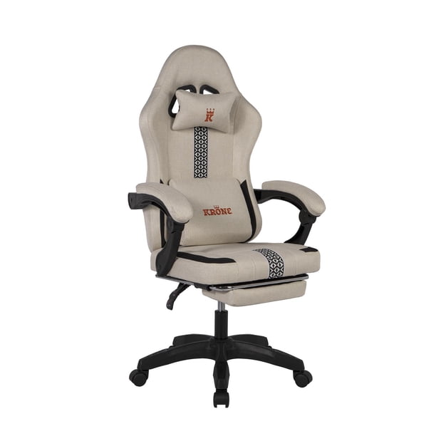 Silla Gamer Oficina Krone Reclinable Fabric blanco