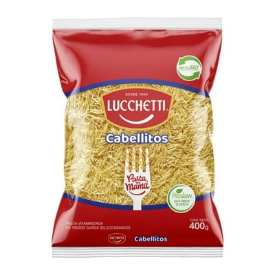 Fideo Pasta Cabellitos Bolsa 400 G Lucchetti