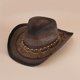 thumbnail image 1 of Boho Western Cowboy Straw Hat - Hand Woven Faux Jade Chain Decor Hat for Women, Men, and Unisex - Perfect for Summer Beach and Casual Wear, 1 of 5