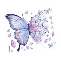 Magideal - Etiqueta De La Pared Murales De Pared Extraíble Púrpura Impermeable Diy Decoración Animal Ornamento Para Cuarto De Niños Dormitorios Baño Niño Niña