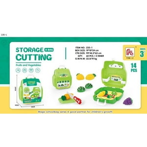 Genérico - Juguete Mini Maletin Para Cortar Frutas Verde