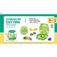 Genérico - Juguete Mini Maletin Para Cortar Frutas Verde