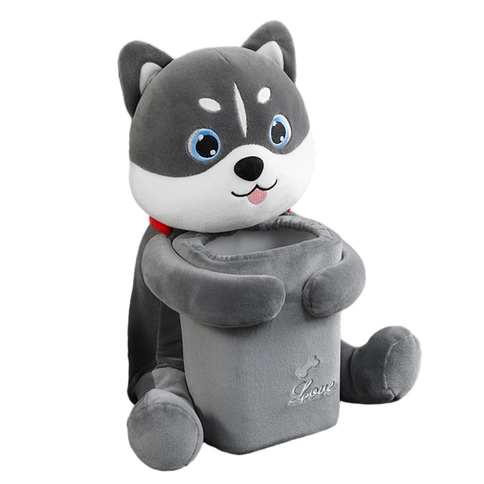 Ioensy - Caja De Pañuelos Creativa Para Coche, Papelera, Bolsa De Basura, Caja De Servilletas Multifuncional, Decoración Husky