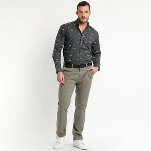 Truval - Camisa Trevira Estampada Azul Marino Azul Marino Xl
