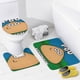 thumbnail image 4 of Pou-theme 4-Piece Shower Curtain Set with Rugs, Waterproof Bathroom Decor Set Includes Bath Mat, U-Shaped Rug, Toilet Lid Cover and Curtain with Hooks, 4 of 6