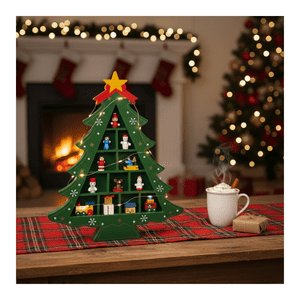 Genérico - Árbol Navideño De Madera Escritorio Mini Arbolito De Navidad 2025