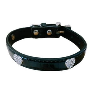 Genérico - Collar Para Perros O Gatos Corazon L Negro