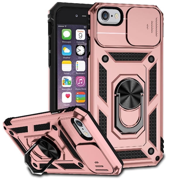 Estuche GANGXUN para iPhone SE 2020/2022, soporte giratorio 360°, estilo mecánico y magnético