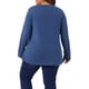 thumbnail image 3 of GRACE & GRANDEUR Ropa de Halloween para Mujer Tallas Grandes Blusa de Manga Larga con Cuello en V, Ajuste Suelto con Botones Decorativos y Dobladillo Irregular L Azul, 3 of 7