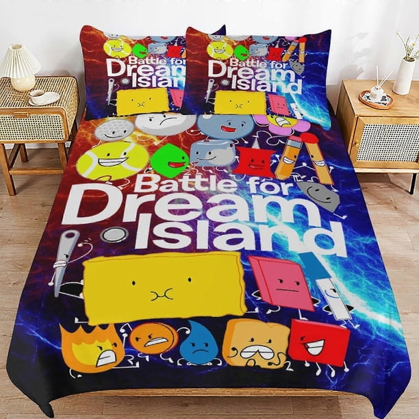 Battle for Dream Island BFDI Bed Duvet Cover Microfiber Bedding Se3D Printed Lightweight3 Piece Comforter Se, Duvet Cover An