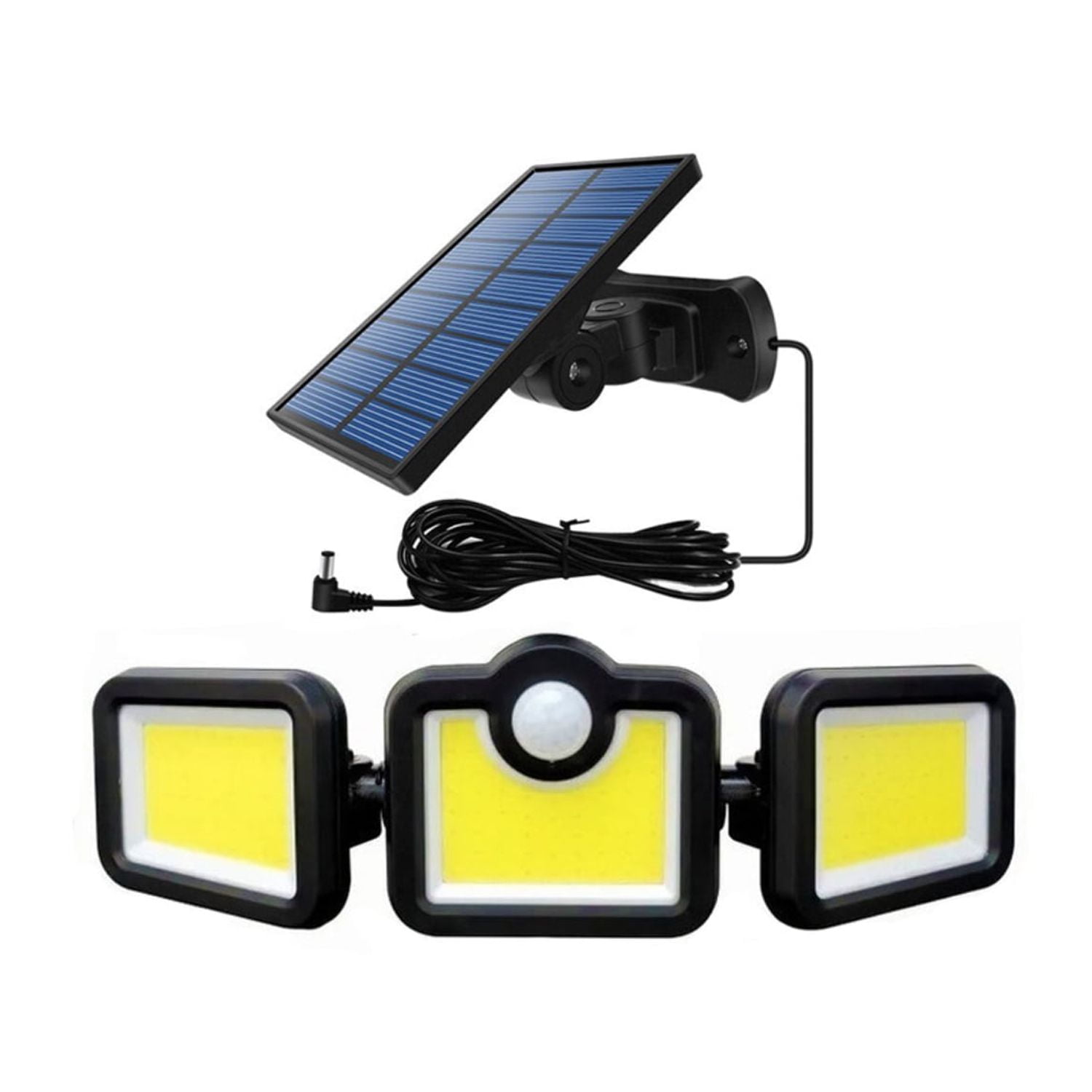 Importclick - Foco Solar Triple Sensor Movimiento Y Control Remoto 171 Cob Led