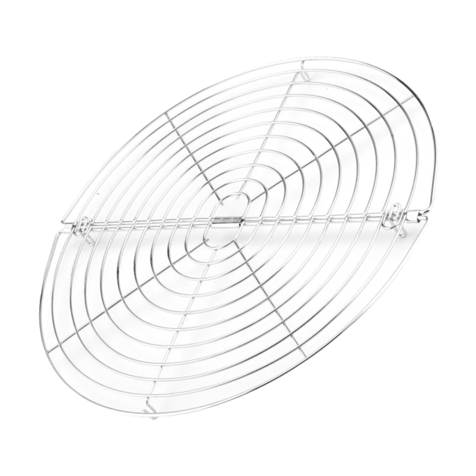 Magideal - Rejilla De Refrigeración Para Asar, Rejilla De Alambre Para Horno, Rejilla De Cocina Redonda Multiusos, Rejilla De Alambre Para Cocinar Pasteles, Pan