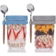 thumbnail image 1 of Paquete de 2 recipientes para avena nocturna con tapas y cucharas, frascos de vidrio Mason de 12 oz, frascos para avena nocturna con marcas medidoras, recipientes reutilizables para preparar comidas p, 1 of 7