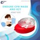 thumbnail image 2 of Kit de mascarillas de resucitación cardiopulmonar Endure para adultos, paquete de 6 con funda blanda roja y guantes, 2 of 6