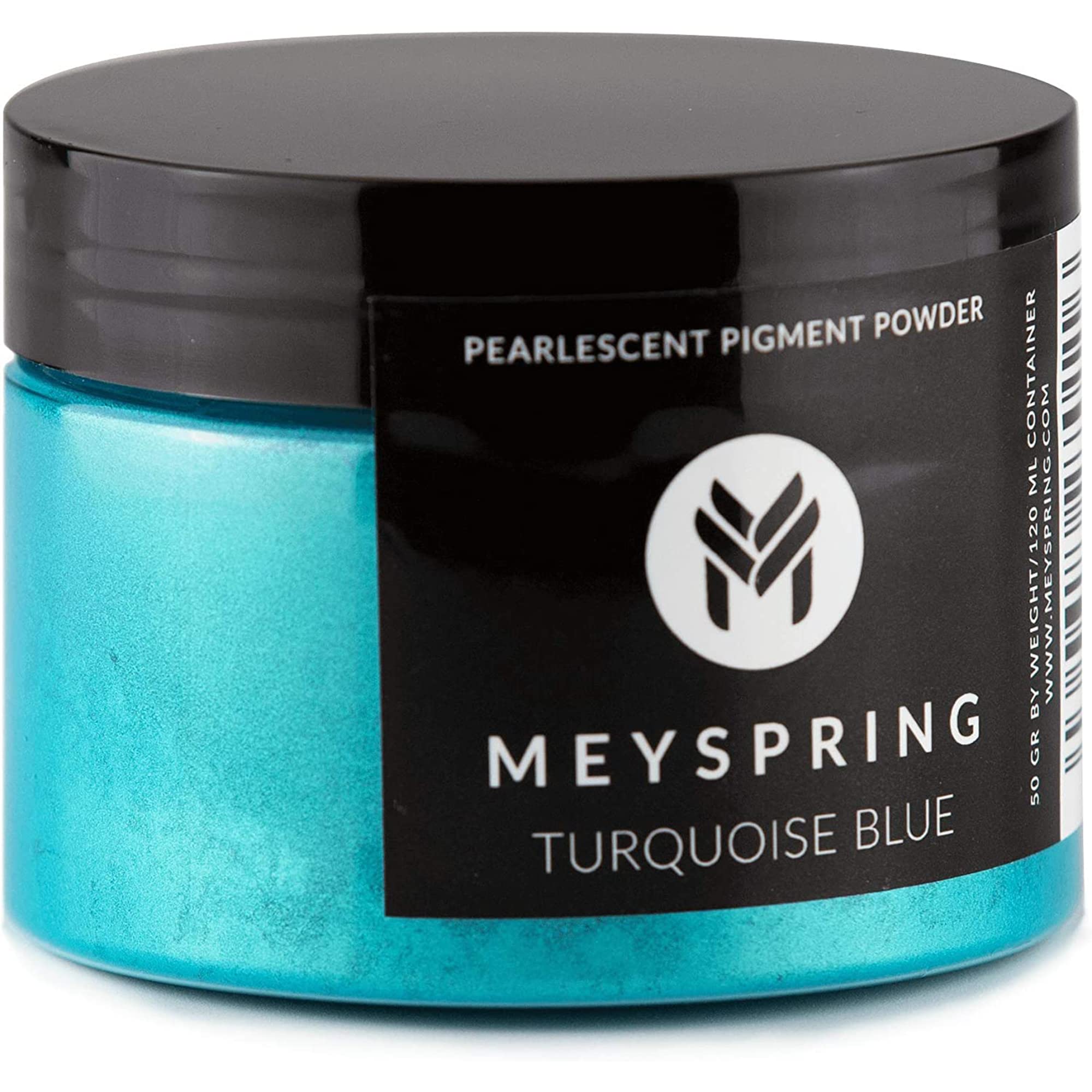 Polvo De Mica Azul Turquesa Meyspring - 50 G - Pigmento De Color Para Resina Epoxi