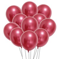 Globos De Látex Ztikug De 5 Cm, Color Rojo Metalizado, Para Fiesta De Cumpleaños