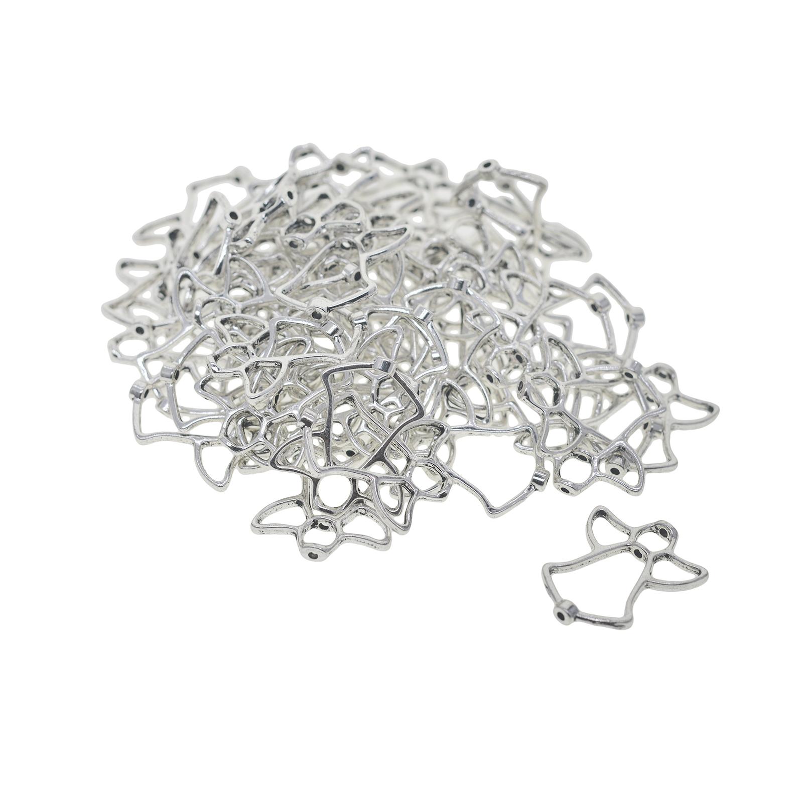 Magideal - 50 Piezas De Dijes De Cuentas De Ángel, Colgante De Cuentas De Ángel 3D, Accesorios De Joyería De Aleación Diy Para Pulsera, Manualidades, Fabricación