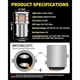 thumbnail image 2 of Ampolleta LED Antline 1157 BAY15D ámbar 400LM 12V x10, 2 of 3