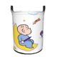 thumbnail image 1 of Harold y el Lápiz de Color Morado Cesta de lavandería de gran capacidad redonda con asa, bolsa para ropa sucia plegable, almacenamiento para dormitorio, baño y lavadero 44x35 cm, 1 of 6