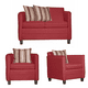 thumbnail image 1 of Juego De Living 2-1-1 BARCELONA Rojo, 1 of 3