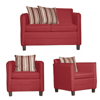 Ruzam Mobel - Juego De Living 2-1-1 Barcelona Rojo