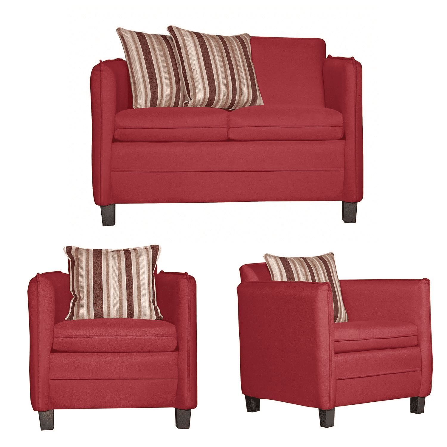 Ruzam Mobel - Juego De Living 2-1-1 Barcelona Rojo