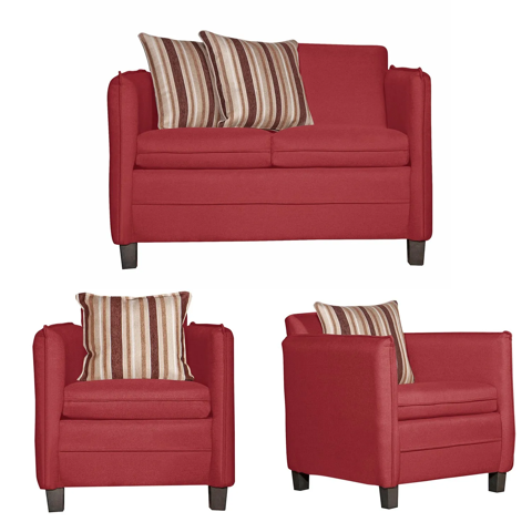 Ruzam Mobel - Juego De Living 2-1-1 Barcelona Rojo