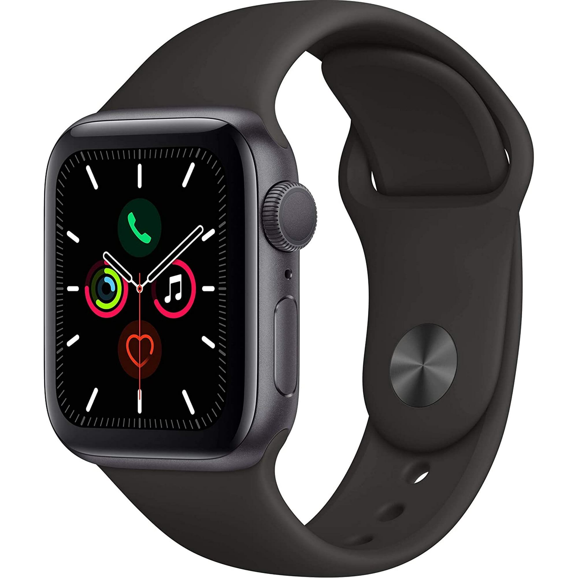 Apple Watch Series 4 44mm Gps Aluminum Space Gray + Black Band 16gb (reacondicionado)