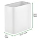 thumbnail image 3 of Papelera mDesign de metal compacta rectangular blanca, 3 of 5