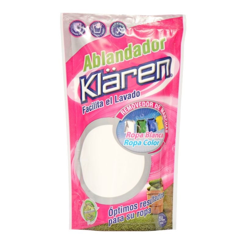 Klaren - Ablandador Polvo Ropa Blanca Y Color Doypack