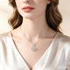 thumbnail image 1 of Collar Colgante de Trébol de Cuatro Hojas Plateado para Mujer, Collar de Trébol de la Suerte con Cristal de Zirconia Cúbica Brillante, Elegante Cadena Plateada Ajustable Regalo de Joyería para Ella, 1 of 7