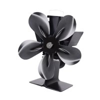 Bothyi - Estufa De Leña Con Ventilador, Calentador, Circulación De Calor Silenciosa, Versátil, 5 Aspas