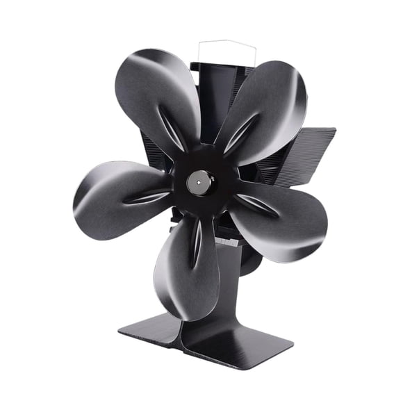 Estufa De Leña Con Ventilador, Calentador, Circulación De Calor Silenciosa, Versátil, 5 Aspas