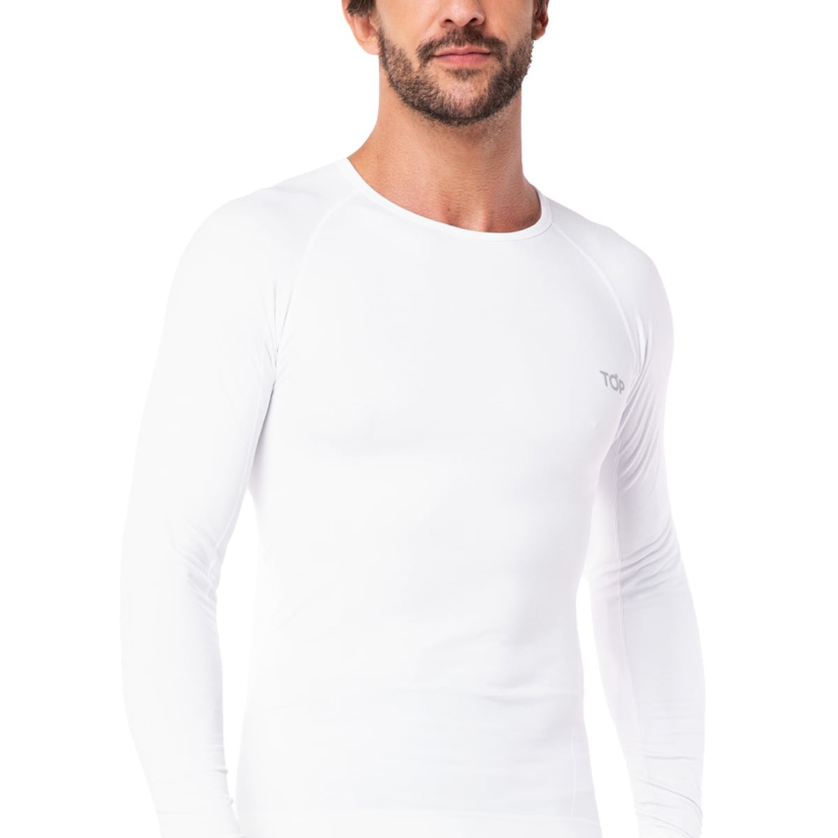 Top - Camiseta Deportiva Primera Capa Microfibra Blanca