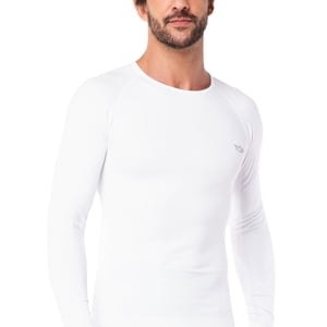 Top - Camiseta Deportiva Primera Capa Microfibra Blanca