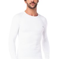 Top - Camiseta Deportiva Primera Capa Microfibra Blanca