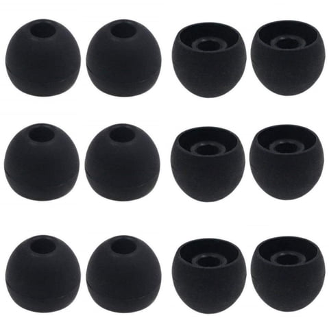 Puntas De Silicona Grandes Jnsa 12 Mm 6 Pares Negro
