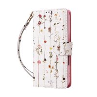 Foxdock Funda Tipo Cartera Floral Para Samsung Galaxy A22 5G ,Funda Con Tapa De Cuero Pu, Protección Antigolpes Con Ranuras Para Tarjetas Y Soporte