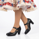 thumbnail image 3 of Zapato Cueca Mujer Negro Brillante, 3 of 8