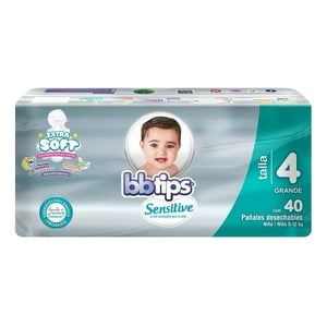 Chicolastic - Pañal Bebe Tips Sensit T4 Grande Panal X 40 Unidades