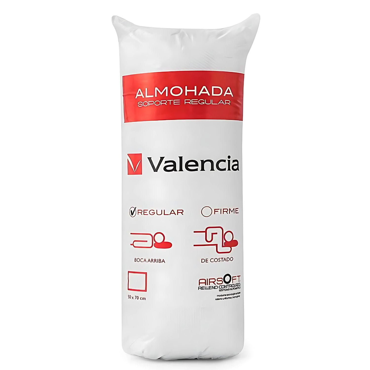 Valencia Canon - Almohada Microfibra 50x70cm Soporte Medio Valencia - Sc