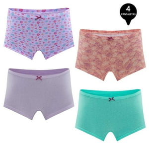 Giovacchino - Calzon Boxer Pantaletta Algodón Niña Pack 4