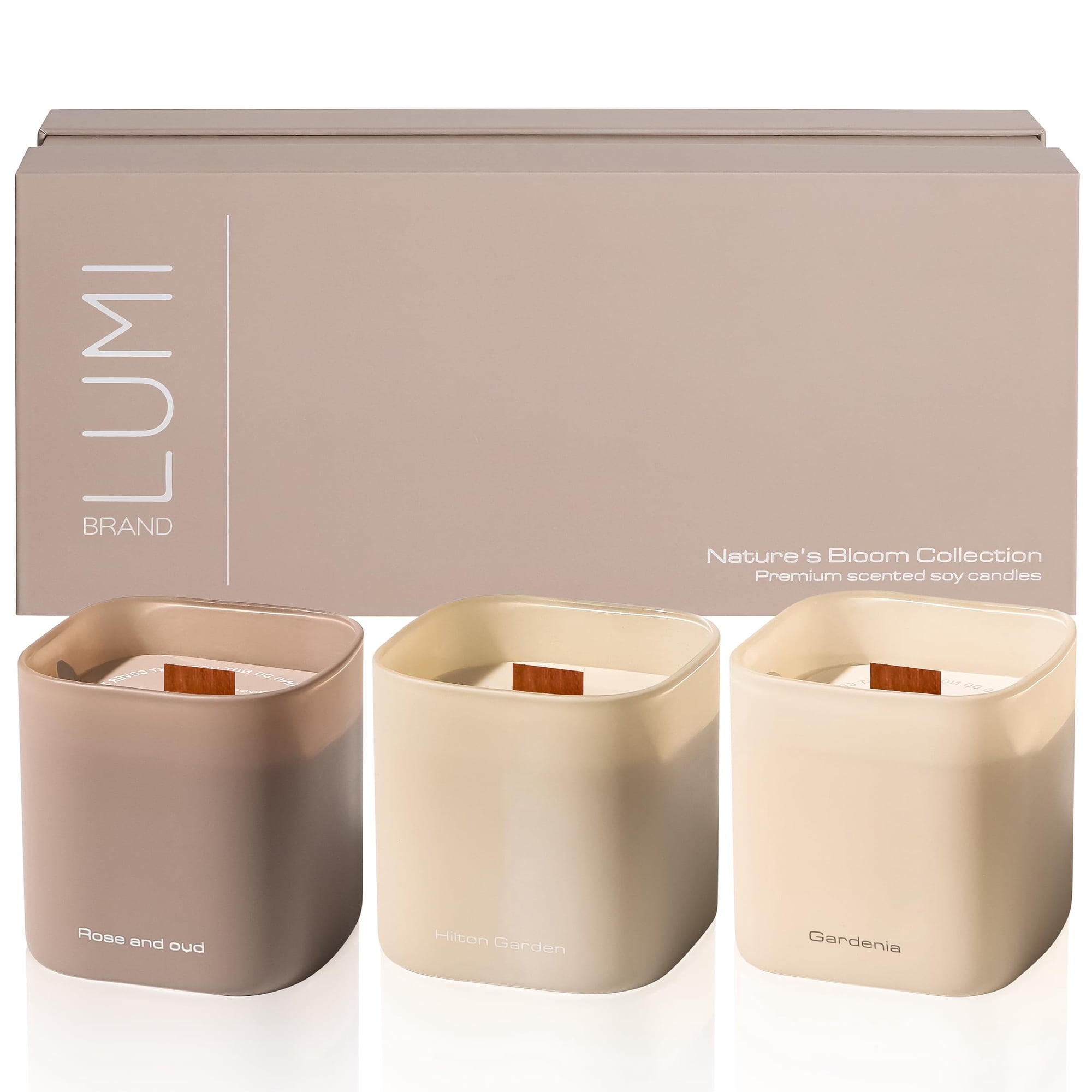 Set De Velas Lumi Brand Nature's Bloom Collection 290 Ml X3