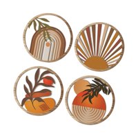 Bothyi - 4 Piezas De Decoración De Arte De Pared Bohemio Para El Hogar, La Casa De Campo Y La Habitación