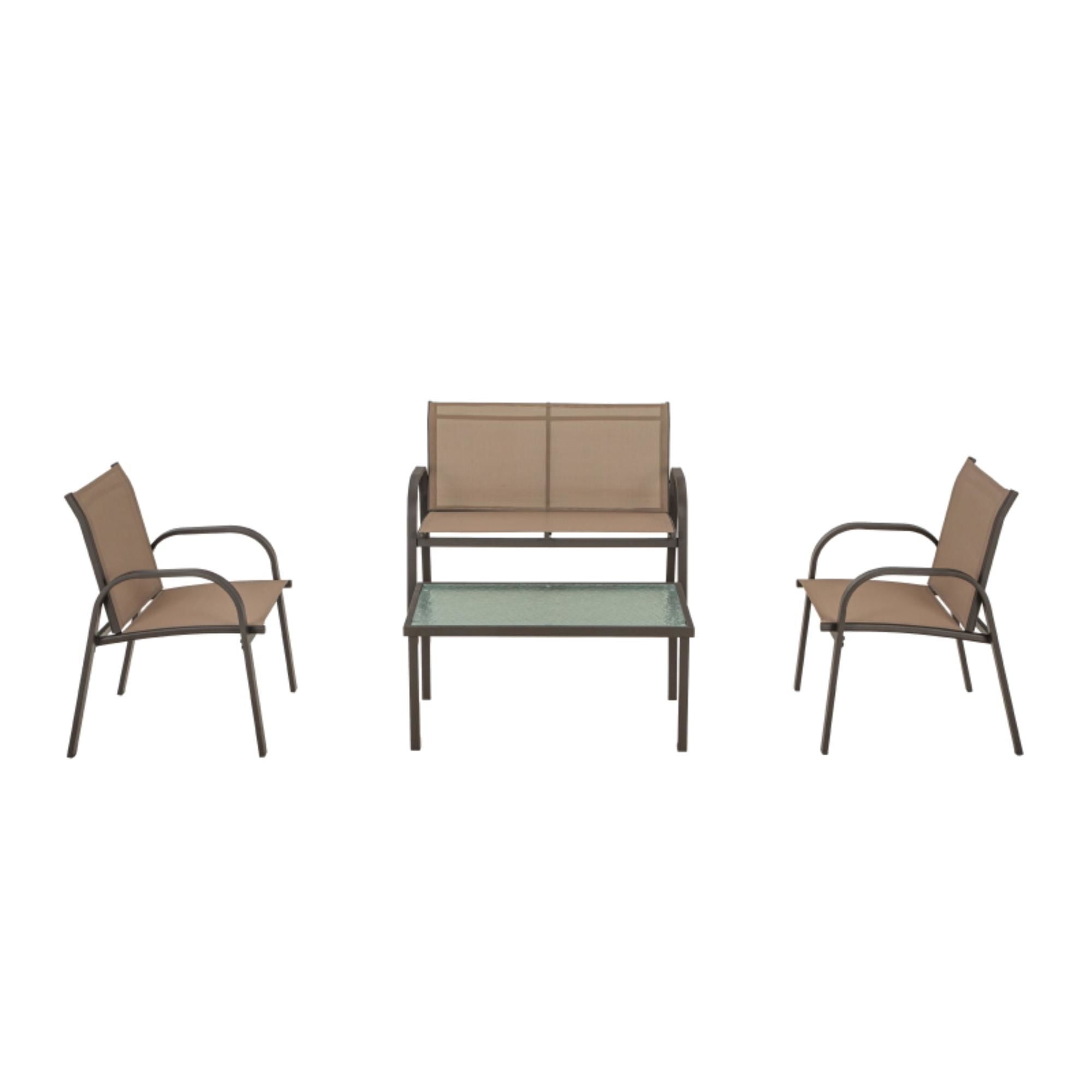 Mainstays - Juego Terraza 4 Piezas Hpgf604 Café - Beige